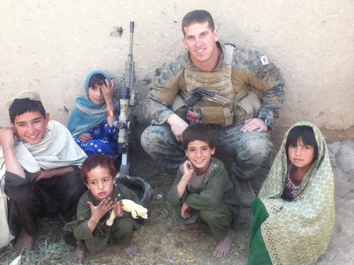 Anthony Moro in Afghanistan with Local Kids 2011