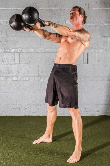Specialized variety double kettlebell swings