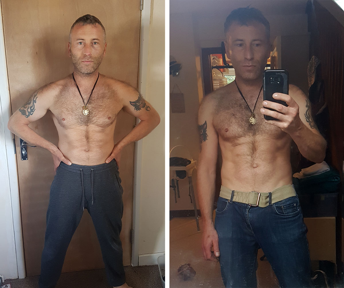 Jon Hersey Before and After the Get Strong Transformation Challenge