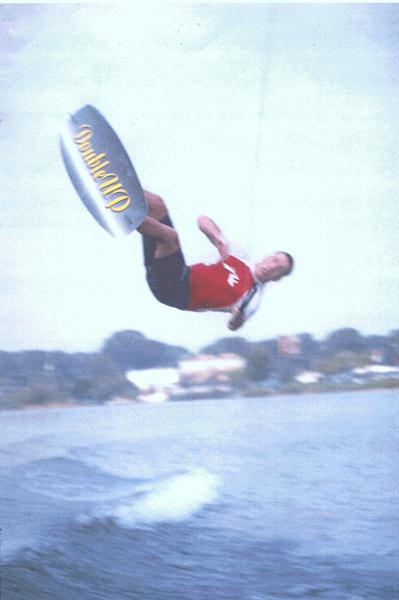 Sean wakeboarding