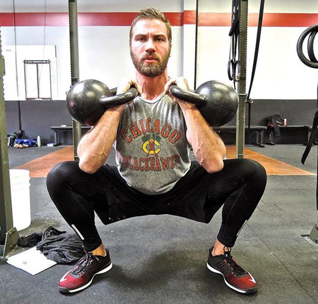 Sean Rainey Double kettlebell Front Squats