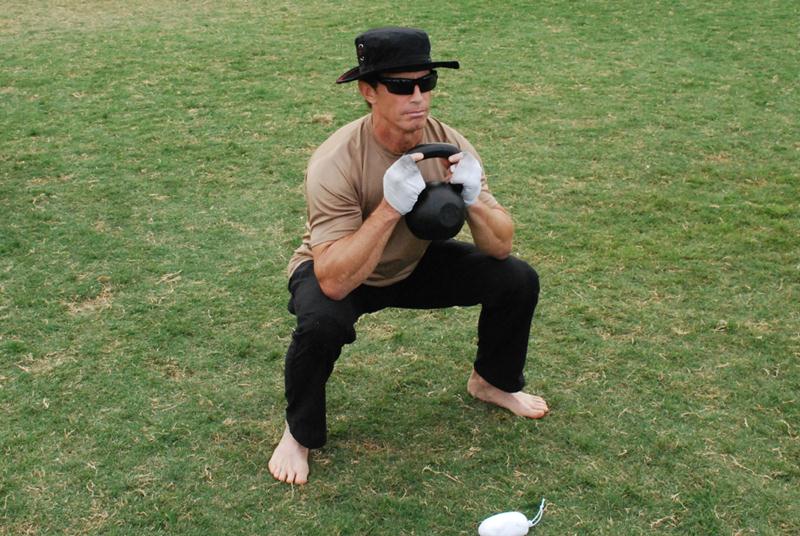 Tom Davin SanDiego RKC kettlebell goblet squat