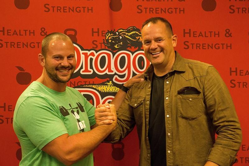 Zach Even-Esh and designer, Derek Brigham at 2015 Dragon Door Health and Strength Conference