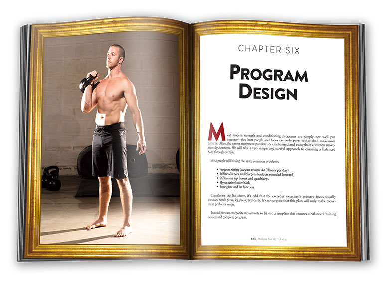 Inside pages of Master The Kettlebell: program design