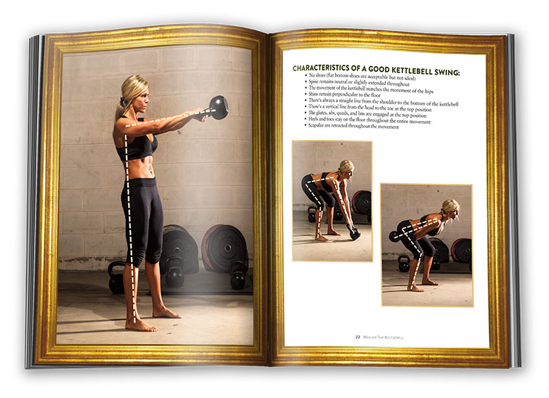 Inside pages of Master The Kettlebell: the kettlebell swing
