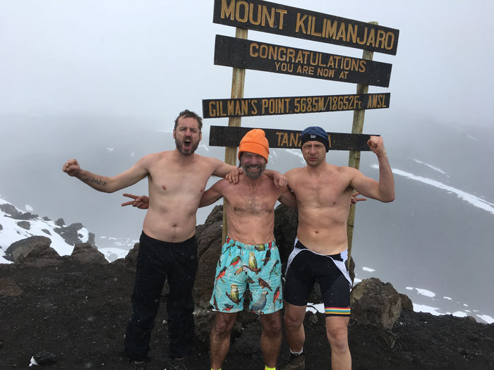 Scott Carney Wim Hof Dennis Bernaerts Gilman's Point Mt. Kilimanjaro
