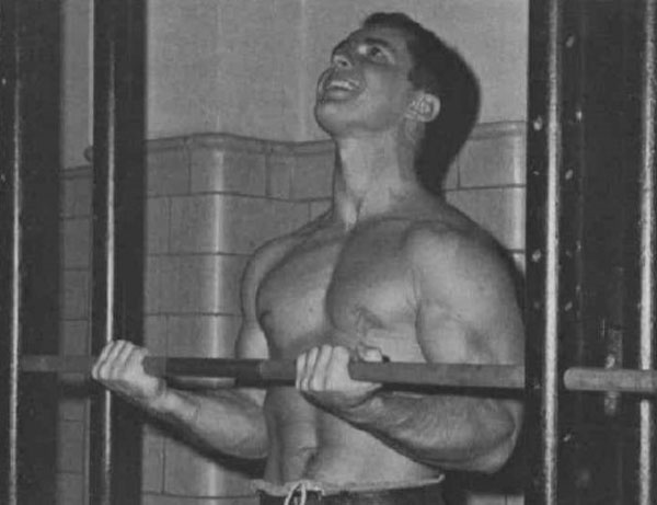 Isometric biceps training, circa 1964