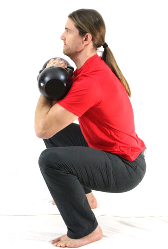 Tim Double Kettlebell Front Squat
