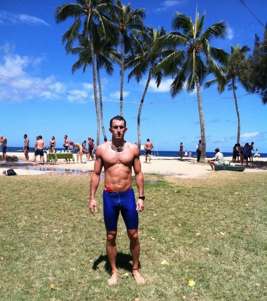 Triathlete Jeremy Devich On Beach