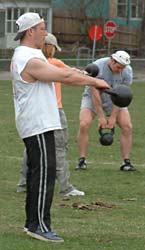 Chiropractor Glenn Hyman demonstrates Kettlebell Strength Training Form