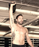 Lawrence Dunning with Kettlebell 